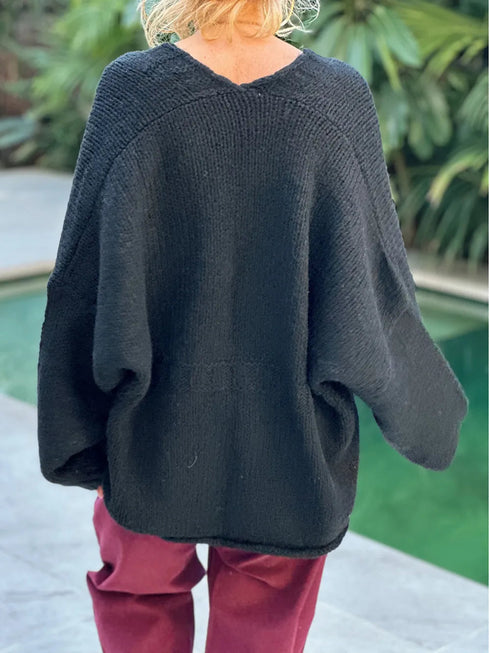 'Lottie' V-Neck Button Up Cardigan - Celes Fashion